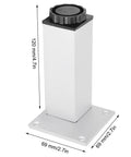 Adjustable Aluminum Sofa Legs And Cabinet Feet Set With Square Design, Built Tough For Couch, Chair, And Desk, 120mm Height