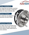 Rear Wheel Hub Bearing Assembly Five Lug With ABS Easy Install For Dodge Grand Caravan 2012 To 2020 diagram