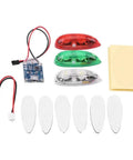 Water Droplet Shaped Wireless RC Plane LED Light Kit For Airplane Helicopter Quadcopter Fixed Wing Drones Green And White Flashing