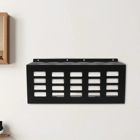 Badass Wall Mounted Caulk Tube Organizer Rack With 11 Hella Durable Slots For No Sweat Storage And Quick Install Sweet For Garage Or Shop Smooth Edge Frame mounted on wall.