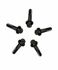 Titanium Split Rim Bolts M7x32mm For 3pc And 2pc Wheels Black High Strength Lightweight Fasteners arranged in star pattern