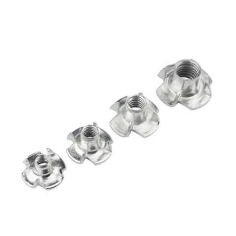 Four Claw T Nuts 20Pcs Zinc Plated M2 Blind Insert Tee Nut for Wood Furniture and Speaker Enclosures