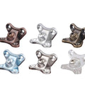 50 Pcs Galvanized White L Shaped Corner Brackets For Furniture With Removable Swivel Design And Flush Mount Screws Built Damn Tough For Heavy Duty Woodworking And No Fuss Diy Projects. Assorted finishes, showcasing swivel design for versatile mounting options.