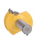 Versatile 2 Inch Shank Architectural Router Bit With Heat Resistant Coating For Cutting Hardwood Softwood Plywood On Woodworking Milling Projects close-up view showing the alloy cutter head and shank.