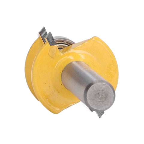 Versatile 2 Inch Shank Architectural Router Bit With Heat Resistant Coating For Cutting Hardwood Softwood Plywood On Woodworking Milling Projects close-up view showing the alloy cutter head and shank.