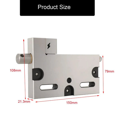 Rock-Solid Stainless Steel 4 Inch Toolmakers Vise For Wire EDM And CNC Cutting, dimensions shown, heavy-duty bench vise.