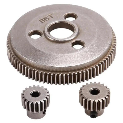 Beefy 86T Metal Spur Gear Set With 17T 19T 21T Pinions For 1 To 10 Scale 2WD RC Cars Compatible With Stampede Rustler Bandit
