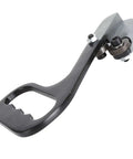 Manual Hand Pull Sheet Cutter For Metal And Plastic No Power Needed, close-up of black CrMoV blade and ergonomic handle design.