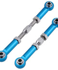 Blue Aluminum Turnbuckle Set With Machined Rod Ends Steering Linkage Six Piece for RC Redcat Volcano EPX Pro 6061 CNC Machined