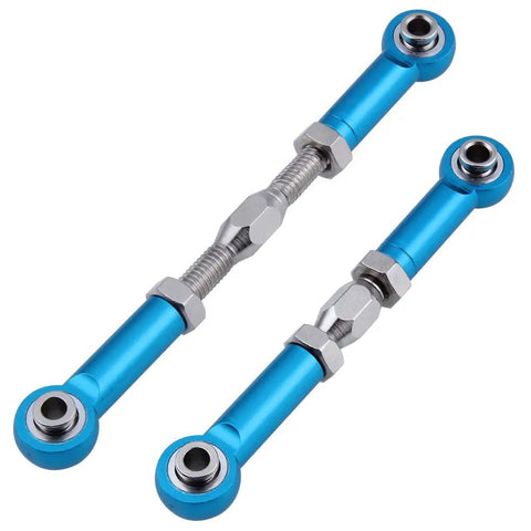 Blue Aluminum Turnbuckle Set With Machined Rod Ends Steering Linkage Six Piece for RC Redcat Volcano EPX Pro 6061 CNC Machined