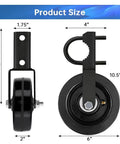 Beefed Up Heavy Duty Farm Gate Wheel 6 Inch By 2 Inch Rubber 1200 Lb Capacity Heat Resistant Multi Surface Plate Mount Gate Roller