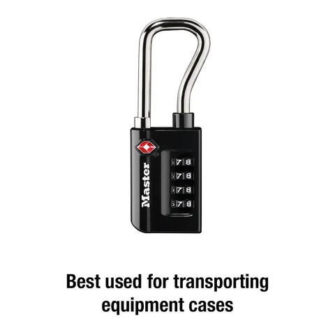 Set Your Own Combination TSA Accepted Luggage Lock 1 5 16 In Wide 4696D Black Padlock For Travel And Indoor Use Travel Ready For Equipment Cases In Audio Visual Photo Trade Shows Medical And Tech Gear
