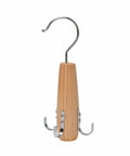 Heavy Duty Solid Wood Storage Hanger With Multiple Hooks Awesome Closet Accessory Organizer Built Tough, wooden handle and metal hooks