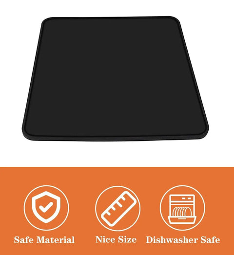 Coffee Tamper Mat For Portafilter 8x8 Inches Silicone Tamping Pad Non Slip Heat Resistant Barista Accessory For Espresso Machines Black