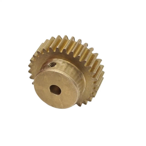 Beefy Copper Spur Gear 51 Teeth 51T 5mm Tooth Thickness 37mm Diameter 12mm Total Thickness 25mm Step Diameter 3mm Bore