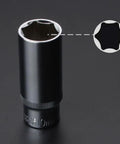Impact Ready 10mm Deep Socket Set With 1/4 Drive Six Point Chrome Vanadium Alloy Design For Tough Car Repair And Household Tool Jobs That Are Heavy Duty, 10mm deep socket