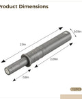 12 Pack Gray Short Stroke Push To Open Door Latches 2.9 Inch Hidden Damper Buffer shown with dimensions