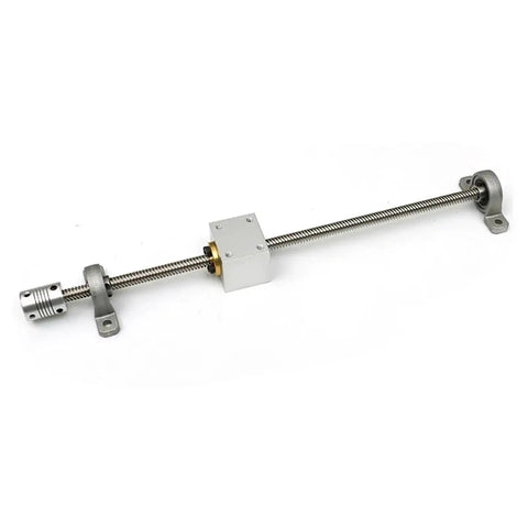 Top Tier T8 Lead Screw Kit With 2mm Pitch And 8mm Diameter For Smooth 3D Printer CNC Upgrades Including Universal Mounting Hardware For Horizontal Vertical Use, T8 lead screw assembly with couplers and support bearings
