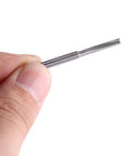 Get A Bang For Your Buck With This 10 Pack Of 3.175mm Tungsten Carbide End Milling Cutters Perfect For CNC Woodworking And Engrave Jobs That Need Durable Double Flute Bits: Hand holding a 3.175mm tungsten carbide end milling cutter.