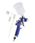 Road Warrior Pneumatic Hvlp Sprayer With 0.8Mm Nozzle, Heavy Duty Aluminum Alloy Paint Gun, blue spray tool and accessories.