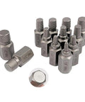 Rock Solid 25PC British System Screw Extractor Kit Made From Tough Molybdenum Steel For Torquing Stubborn Hex Bolts And Studs On Classic UK Spec Cars, 25-piece extractor bits
