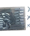 Mixed Heavy Duty Toggle Bolts Anchors And Screws Kit For Drywall Wood Ceilings And Hollow Walls with assorted metal bolts.
