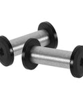 Boss Grade Stainless Steel Knife Handle Screws With Locking Spindle Pins Two Pack Dead Tight Hardware Fresh Finish For Custom Blades Super Install, close up view.