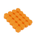 Orange Silicone Wheel Nut Lug Cap Set 21mm Universal Fits Most Cars 20 Pack Durable Rim Bolt Covers For Wheel Bolts Screw Caps For Automotive Long Lasting