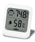 All In One Digital Thermometer And Hygrometer With Comfort Face Display For Home Health White No Fuss Unit With Stand Or Wall Hanging Magnetic Back Easy Read Temperature And Humidity Ideal For Infectious Disease And Heat Stroke Prevention, white compact digital display
