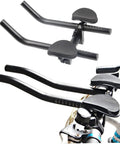 Aerobar Rests For Road Bikes And Triathlon, Aluminum Alloy TT Handlebars Arm Pads With Sponge Cushions, installed on bike