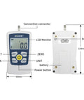 Dope Portable Digital Push Pull Force Gauge With Auto Backlight LCD Four Units N Kg Lb Oz Storage Case Auto Power Off Buzzer Alarm Battery Included 3N Max Load AMF 3 front and back views, 60mm x 124mm