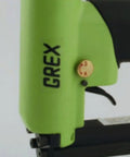 Close-up of Workhorse 22 Gauge 3/8 Inch Crown Stapler with 3/16-5/8 Inch Range, lightweight and slim profile, green color