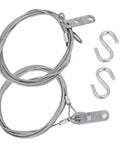 Beefed-Up Garage Door Safety Cable For Extension Springs Galvanized Carbon Steel 8-1/2 Ft By 1/8 In 7x7 Strands 1 Pair Built To Contain Springs If They Break Keeps Your Home Safe And Quiet with two S-hooks