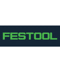 Festool logo in green letters on a dark background.
