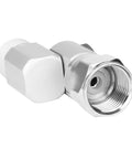 2 Pack Swivel Joint For Airless Paint Sprayer And Wand Extension Accessories No Fuss 180 Degree Rotating Pivot For Easy Multi Plane Coverage On Ceilings And Furniture Replace Fan Pivot Compatible With Graco Seven Eighths Inch Thread, chrome 7/8 UNF