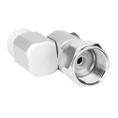 2 Pack Swivel Joint For Airless Paint Sprayer And Wand Extension Accessories No Fuss 180 Degree Rotating Pivot For Easy Multi Plane Coverage On Ceilings And Furniture Replace Fan Pivot Compatible With Graco Seven Eighths Inch Thread, chrome 7/8 UNF