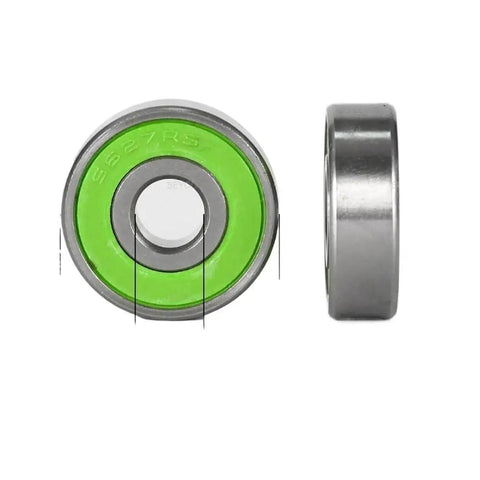 100 Pack S627rs Deep Groove Ball Bearings Rustproof Stainless Steel 7Mm 22Mm 7Mm showing dual rubber seals for protection.
