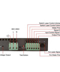 Dual Voltage CO2 Laser Power Supply 110V 220V 130W 150W back panel connections and labels