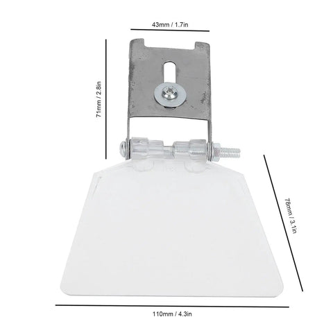 Pair Of Heavy Duty Bench Grinder Eyeshields Crafted With Top Shelf 304 Stainless Steel dimensioned with clear protective glass.