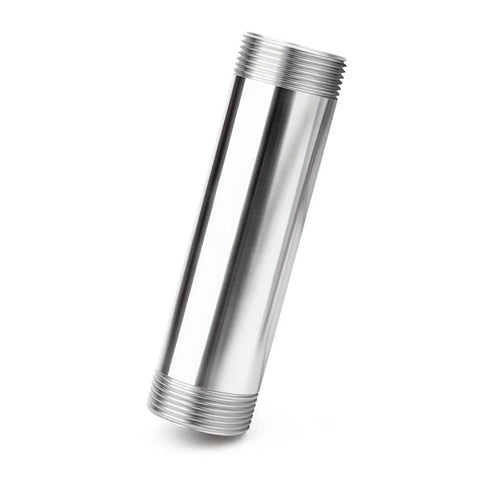Stainless Steel 1-1/4 Inch NPT Male To 1-1/4 Inch NPT Male Nipple Pipe 8 Inch Length 304 Stainless Corrosion Resistant Heavy Duty Cast Pipe Fittings