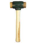 Beefy Split Head Hammer With Replaceable Faces, One And A Quarter Inch Diameter, Fourteen Inch Handle, Rawhide Face Guard