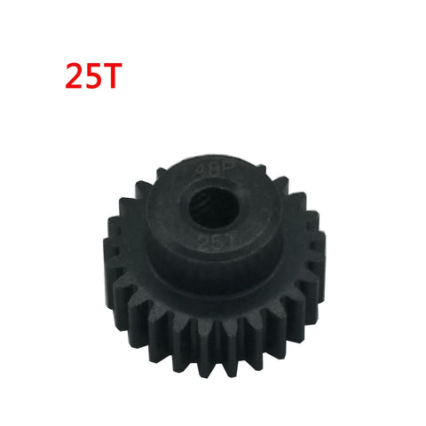 Five Pack 48P Pinion Gear Set With Screws For 3.175mm Shaft 1/10 Scale RC Cars With Brushless Motors 24T 25T 26T 27T 28T Compatible With Arrma HPI Kyosho Losi Traxxas Tamiya Associated Monster Trucks And Buggies