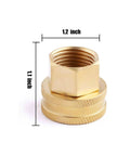 Garden Hose Swivel Adapter Brass 3/4 Inch GHT To 1/2 Inch NPT Fitting Quick Connect Double Female Connector Easy Install Pack Of 20