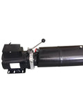 Heavy Duty Horizontal Mount Hydraulic Power Unit Single Phase 115 Or 230 Volt Pump For Dock Levelers with control lever and tank.