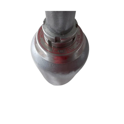 Go To Energy Accumulator For High Pressure Hydraulic Systems With Bladder Design, perspective view of metal connector.