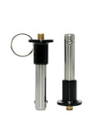 Top Shelf Quick Release Pin Button Handle Ball Lock Plunger Slot Indexing Plunger Durable Stainless Steel Hardware, two views.