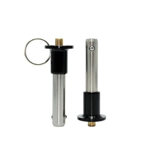 Top Shelf Quick Release Pin Button Handle Ball Lock Plunger Slot Indexing Plunger Durable Stainless Steel Hardware, two views.