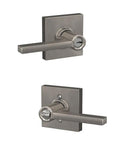 Latitude Lever With Collins Trim Keyed Entry Lock In Satin Nickel For Exterior Doors Easy Outside Keyed Entry Or Interior Turn Button