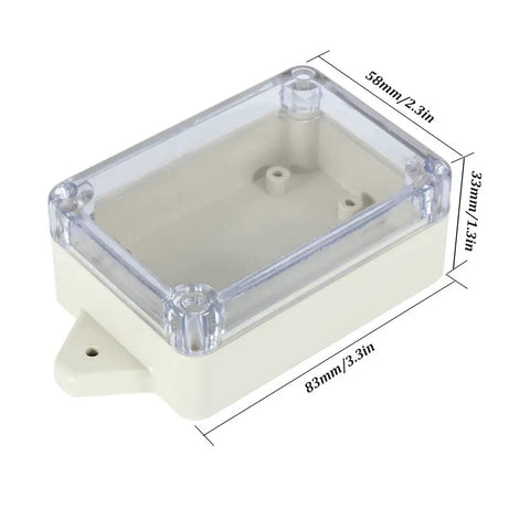 Rugged ABS Electrical Junction Box IP65 Weatherproof Dustproof Enclosure Built To Last With Clear PC Cover Universal Project Box