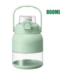 Portable Handheld Electric Citrus Juicer, Automatic Lemon And Orange Press With Ergonomic Non-Slip Grip For Quick One-Handed Fresh Juice Making On The Go Home Kitchen Or Travel, 800ml mint green water bottle.